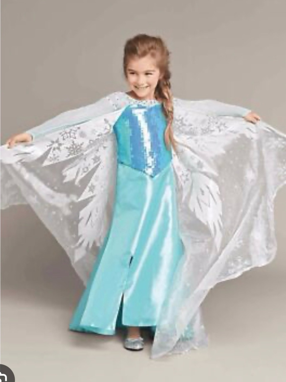 NWOT Size 7/8 Disney chasing fireflies Princess Elsa Frozen dress with cape